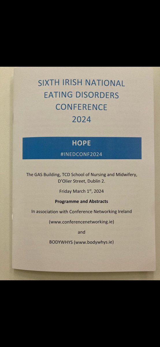 Four members of the NEDRC team attended the Irish National Eating Disorders Conference 2024&were not disappointed.Thoroughly enjoyed hearing the speakers&sharing space with people passionate about ED treatment&recovery.Thank you. #eatingdisorders #EDAW2024 #INEDCONF2024 @NCP_ED
