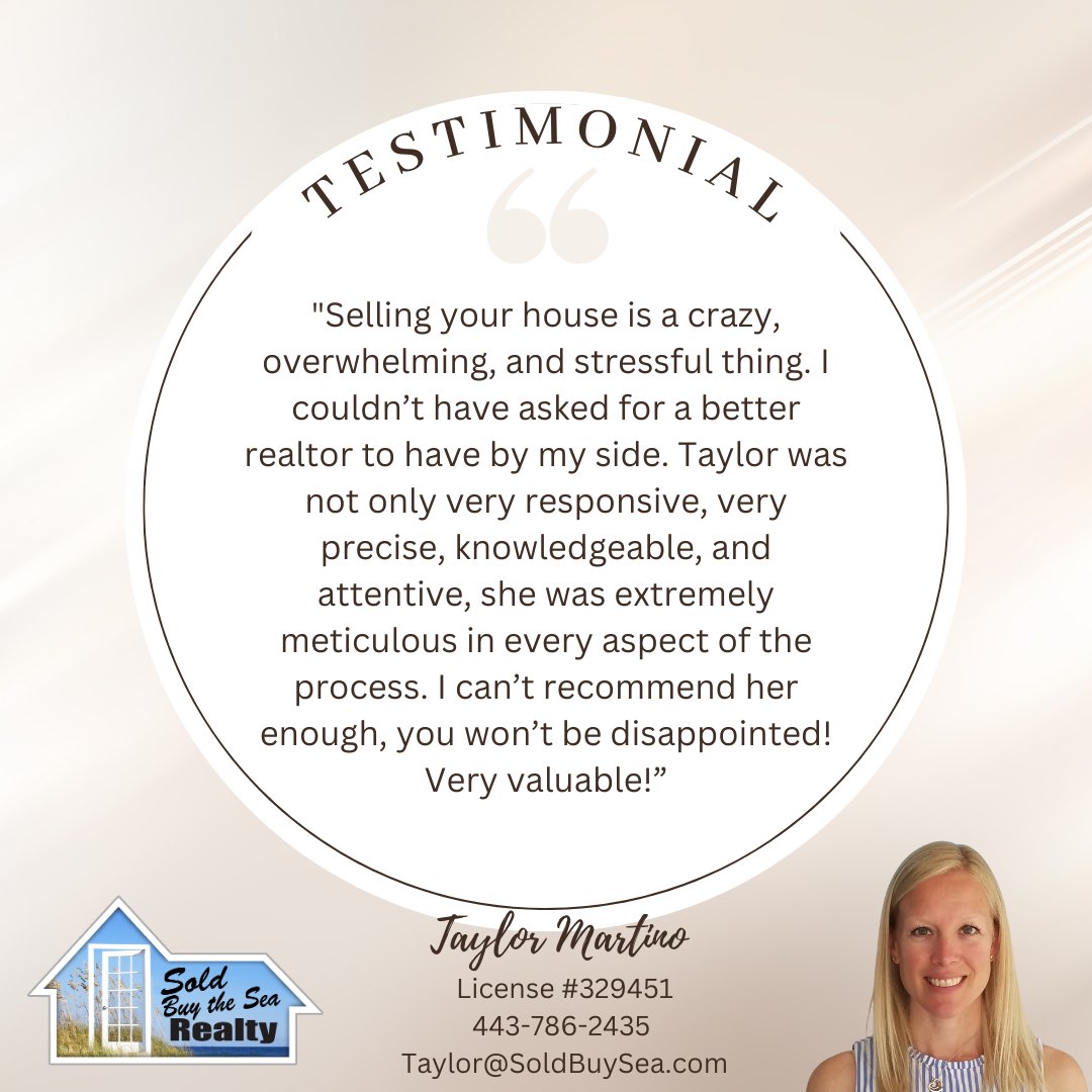 What an awesome testimonial! Thank you for all of the awesome work, Taylor! 

#coastalncrealestate #soldbuysea #coastalnc #coastalcarolina #coastalncliving #coastalliving #wilmingtonncrealestate #wilmingtonnc #wilmingtonncrealtor #wilmingtonncforsale #newhanovercounty #newhanover