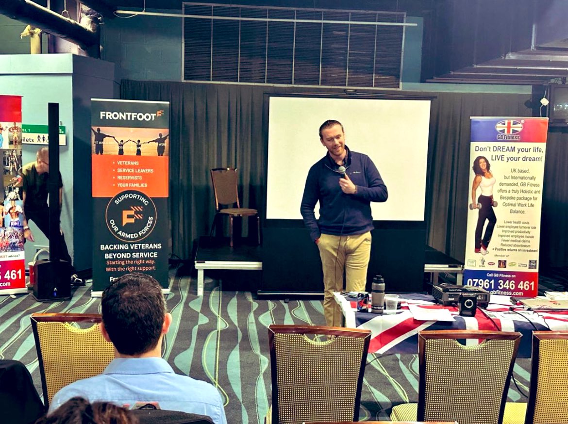 First ever live speaking at an event @FrontFootJobs kindly invited us so that we could share our story. 

#supportingveterans #thenaafibreakcic
#families
