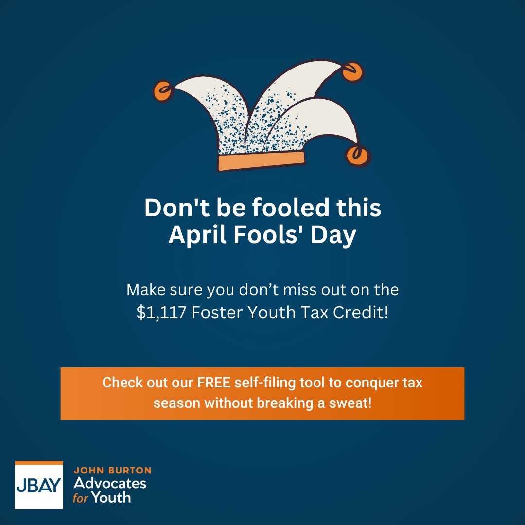 Don't be fooled into paying someone to do your taxes! Go to jbay.org/resources/fytc/ for FREE resources on filing your taxes and claiming the $1,117 Foster Youth Tax Credit! #FYTC #FosterYouth #Taxes