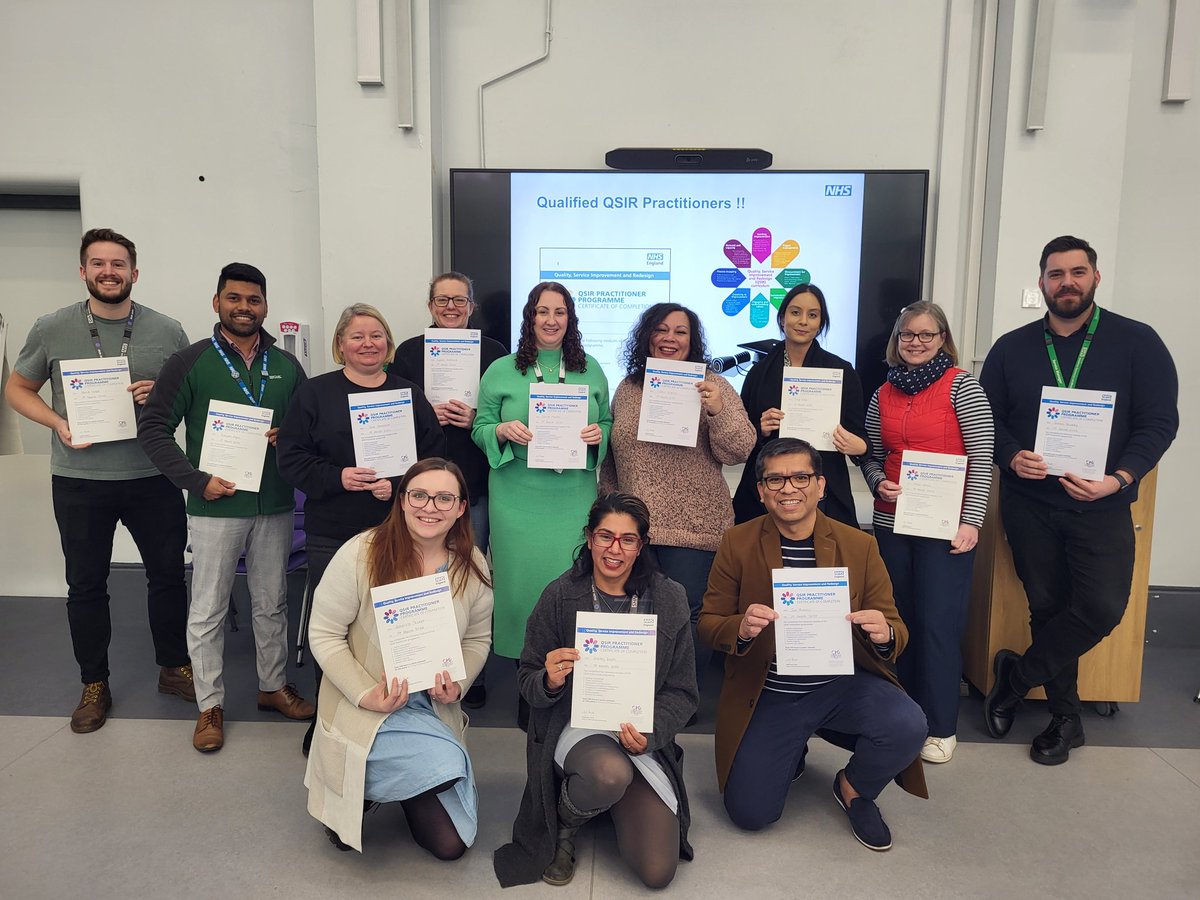 Congratulations to our latest cohort of #QSIR Practitioners at @nottmhospitals 🥳 Remember to contact us for any support you need throughout your projects 🙌