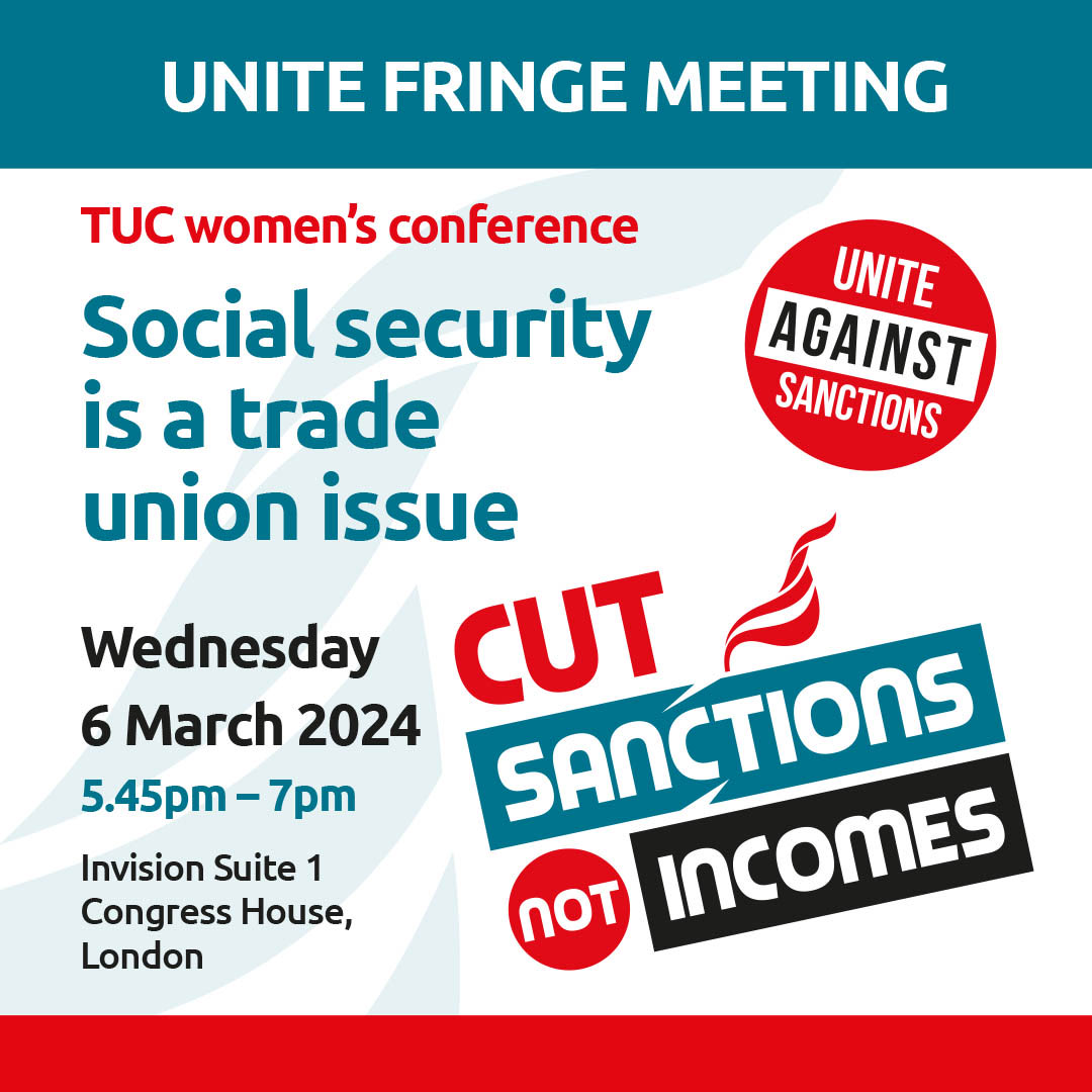 sparksyred's tweet photo. Join ⁦@BenClaimant⁩ at this ⁦@unitetheunion⁩ fringe at the ⁦@The_TUC⁩ women’s conference next Wednesday https://t.co/DnKBFjRfeL
