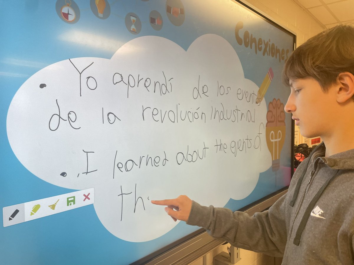 ElisaDelisa72's tweet image. "Wrapping up Unit 3 today with a connection activity in class! 🎉 Excited to see their thinking and understanding in action! #learningconnection #unit3complete 💫
Let’s Go Cougar’s! 🖤💛
@APSDualLang 
@SuttonCougars 
@MerriweatherEDU 
@fhenderson1908 
@FPB_7thgradeAP