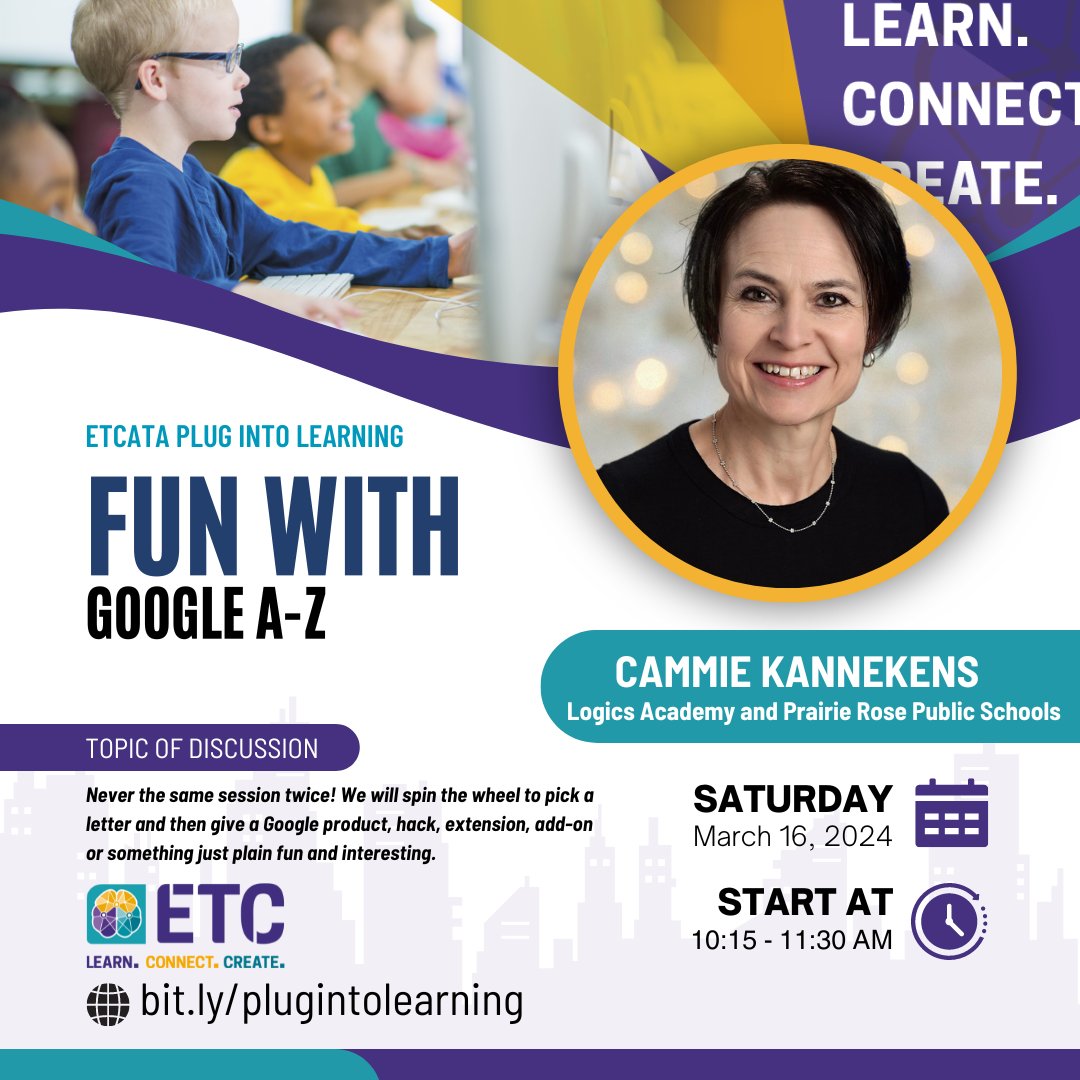🌀 Join Cammie Kannekens for a whirlwind 'Spin the Wheel' tech session at 'Plug Into Learning'! With 25 years in education and a mastery of digital tools, Cammie delivers a unique experience every time. 🎡💻

#EdTech #GoogleForEdu #TechTools #plugintolearning #abed