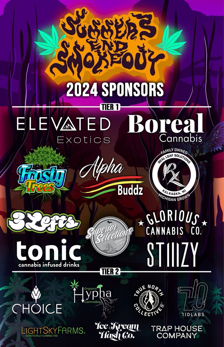 As promised, here’s Phase 2 of the 2024 Summer’s End Smokeout lineup! Only 5 months until party time. Did you guess any of the blurred names correct?
.
.
.
#SESO #local #music #art #cannacommunity #UP #MI #festival
