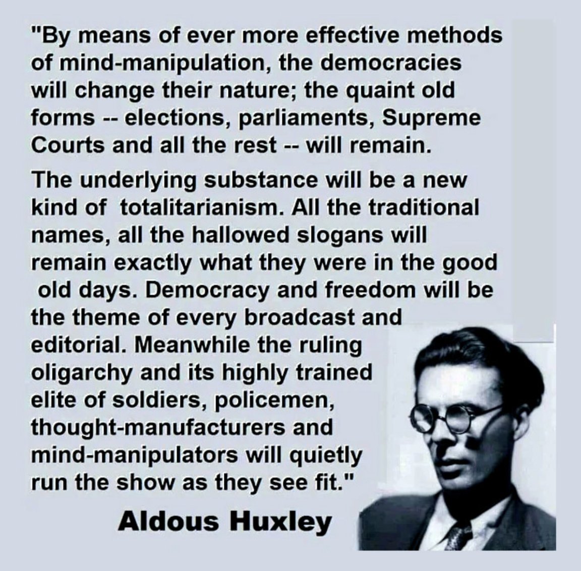 Orwell was good, but Huxley was better 👇