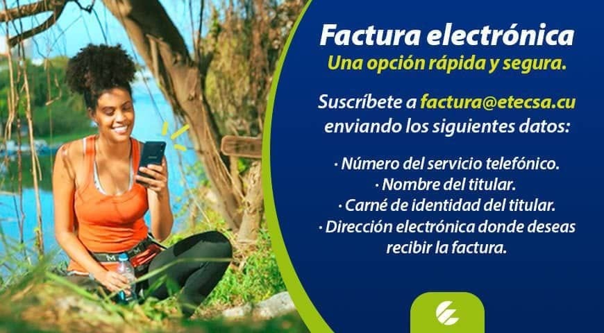 Se acerca el día 🔟, pronto comenzaremos a enviar de manera gradual la #FacturaElectrónica 📩
👉 Si aún no estás suscrit@ envía tus datos a: factura@etecsa.cu 👍🇨🇺 ☎️💙📞 #EtecsaTeAcompaña #JuntosPorMayabeque