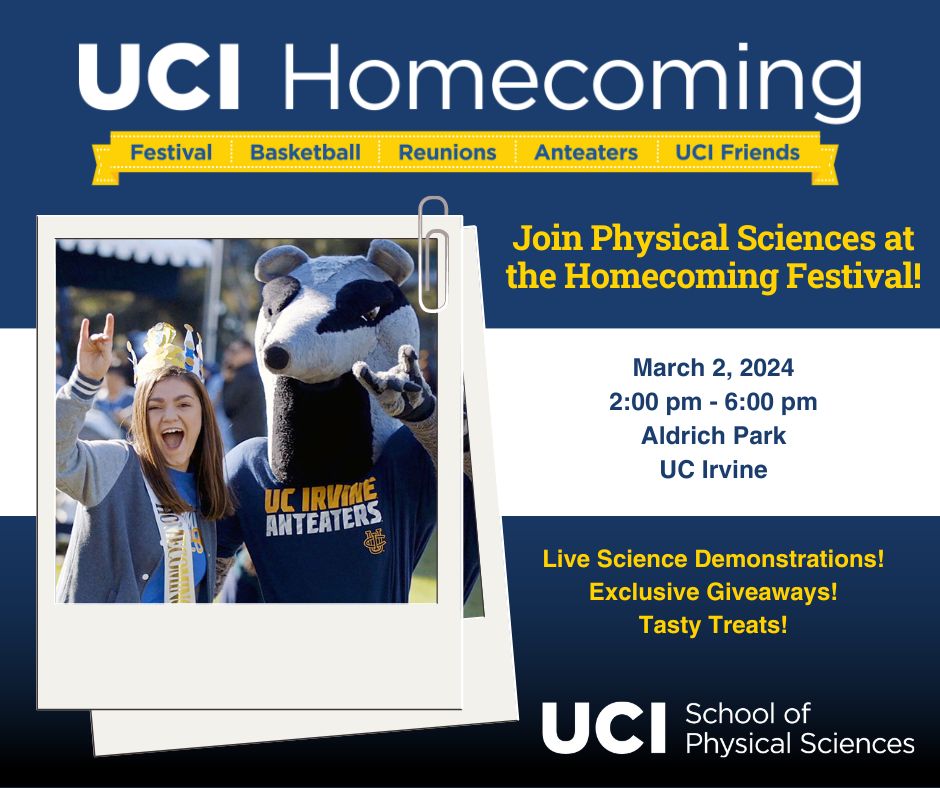 Don't miss out! Homecoming is this Saturday, March 2! Go to homecoming.uci.edu to register.
