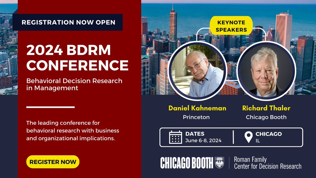 Registration is now open for the 2024 BDRM conference! RSVP by April 20 to get the discounted early-bird rate.  chicagobooth.edu/research/roman…