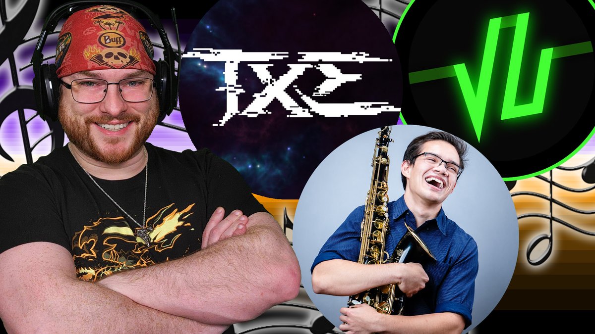 It's time for more VIDEO GAME MUSIC TRIVIA!! Today I ask you, who would win in a VGM battle of JAZZ vs METAL vs EDM? I'll let my fantastic guests @insanerainmusic 🎷@ToxicxEternity🎸 and @vector_u 🎚️answer! Such an awesome group of dudes, can't thank them enough. Link Below!!