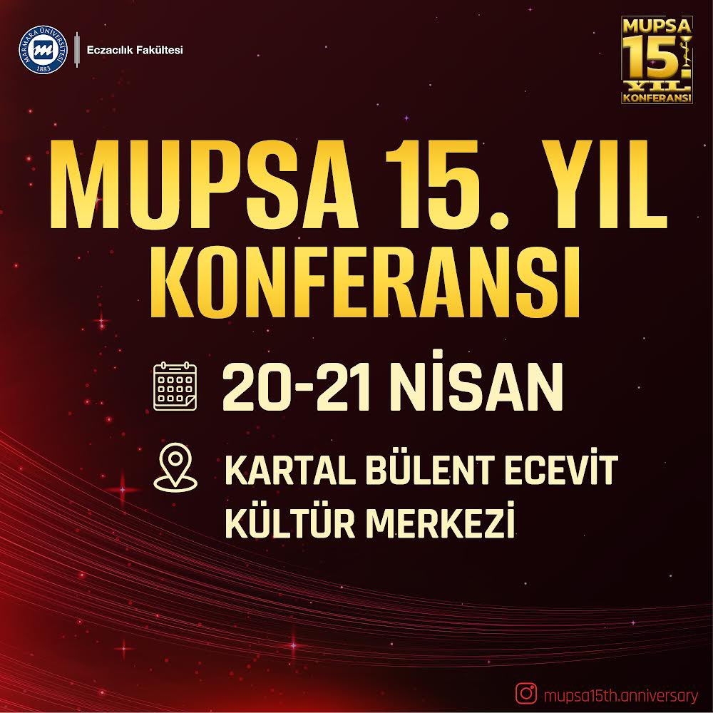 20-21 Nisan tarihlerinde Bülent Ecevit Kültür Merkezi’nde gerçekleşecek olan uluslararası bir konferansla, sizleri heyecan dolu bir deneyime davet ediyoruz.⚡️

Unutulmaz bir deneyim için hazır olun!🤩

#staywithMUPSA #15thanniversary #pharmyourworld