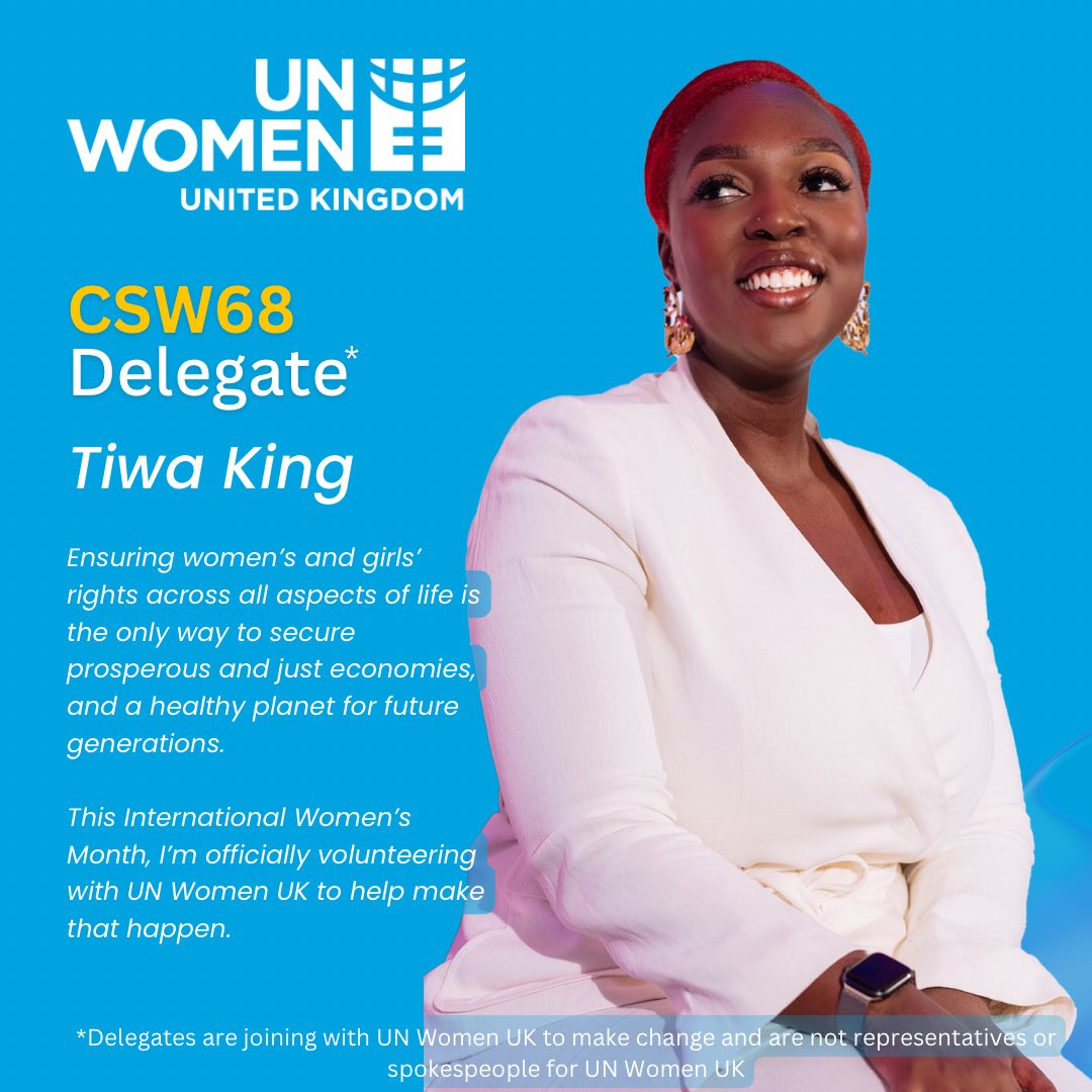 Proud to be selected as a @UNWomenUK Delegate for United Nations Commission on the Status of Women (CSW68) this year! Excited to be surrounded by other incredible individuals 🤎 #WomenEmpowerment