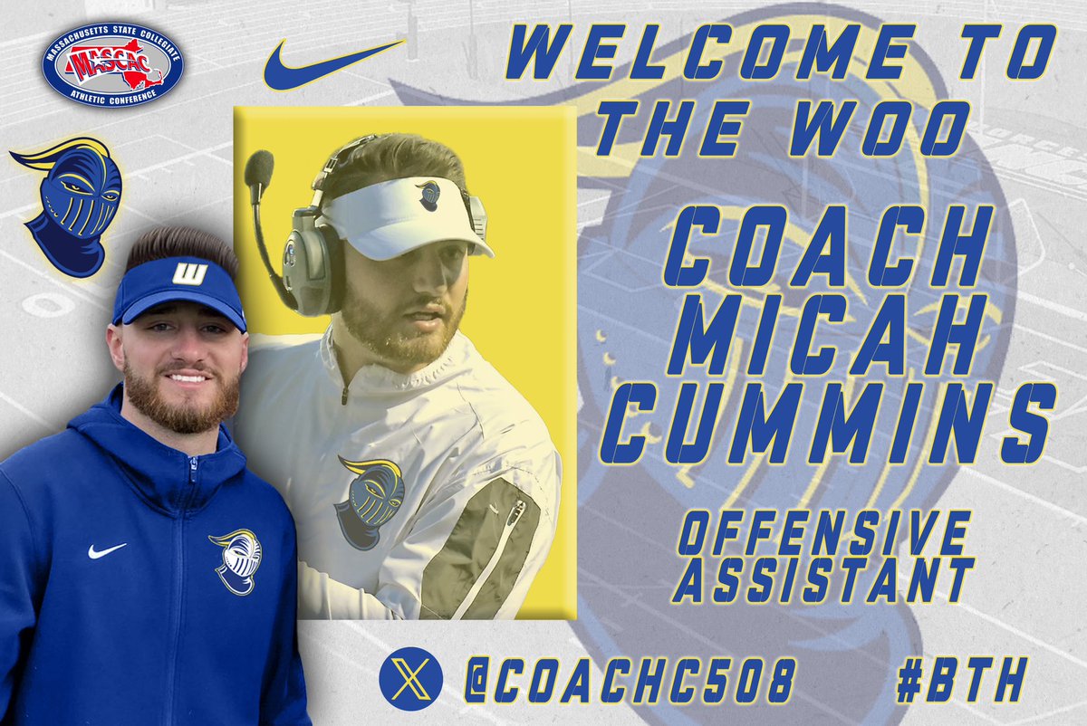 Micah Cummins (@coachmcummins) on Twitter photo Excited to be joining <a href="/WSU_LancerFB/">Worcester State Football</a> and <a href="/AdamPeloquin/">Adam Peloquin</a> ! Ready to get to work this Spring !
#BTH 🔨 #ShieldsUp ⚔️ Excited to be joining <a href="/WSU_LancerFB/">Worcester State Football</a> and <a href="/AdamPeloquin/">Adam Peloquin</a> ! Ready to get to work this Spring !
#BTH 🔨 #ShieldsUp ⚔️