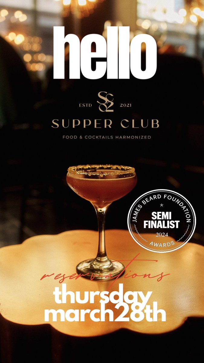 @supperclubmemphis reopening Thursday 3/28 after a craxy Q4 , burst frozen pipes we’re reopening with our award winning menu , several changes you’ll love , new cocktails and entertainment Thursday-Sunday Reservations are now open 3/28—— opentable.com/restaurant/pro…