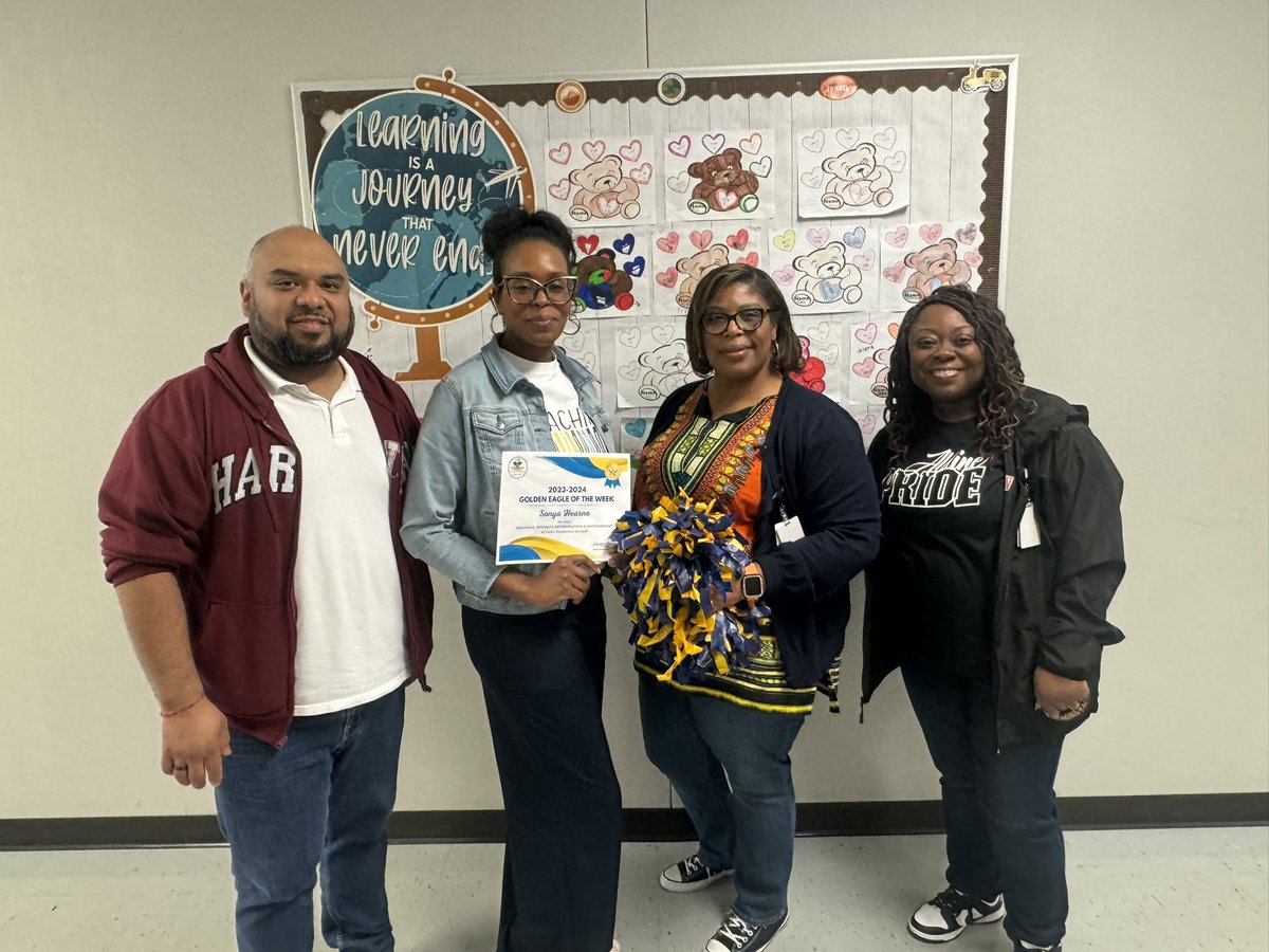 Jones Elementary School (@joneses_aisd) on Twitter photo Congratulations to our Golden Eagles of the Week! Huge shout out to Ms. Garcia for organizing our Black History Program and Ms. Hearne for leading our ELA Labsite in differentiated small groups! #JESEnjoyTheRide <a href="/dr_harvey/">M Dog</a> <a href="/carlonda_davis/">Carlonda Davis</a> <a href="/JoAnnNPayne/">JoAnn Payne, MBA, MAT</a> <a href="/palegria1/">Pedro Alegria, M. Ed</a> Congratulations to our Golden Eagles of the Week! Huge shout out to Ms. Garcia for organizing our Black History Program and Ms. Hearne for leading our ELA Labsite in differentiated small groups! #JESEnjoyTheRide <a href="/dr_harvey/">M Dog</a> <a href="/carlonda_davis/">Carlonda Davis</a> <a href="/JoAnnNPayne/">JoAnn Payne, MBA, MAT</a> <a href="/palegria1/">Pedro Alegria, M. Ed</a>