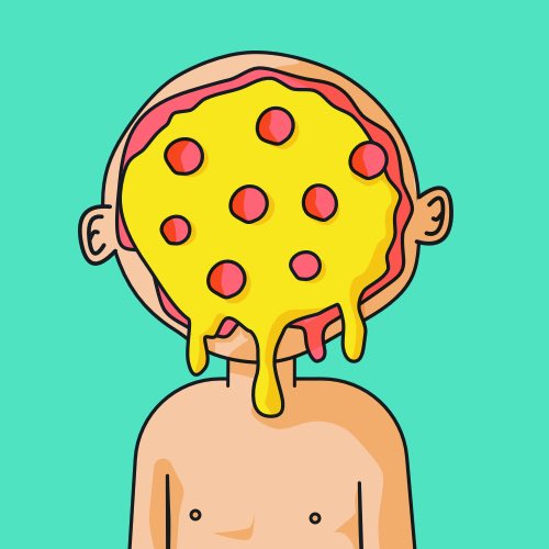116 - Pizza face #illustration #digitalart #illustrationartist #vector #colour #creative #weird #surreal  #comic #cartoon #portrait #color #lineart #artist