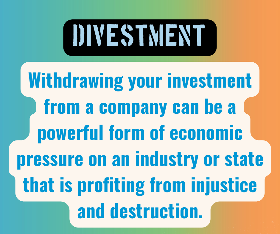 BTroublemakers's tweet photo. Tactic: DIVESTMENT #BeautifulTrouble #CeasefireNOW #FreePalestine https://t.co/8KjM1uaU3v https://t.co/0dOL7deZIB