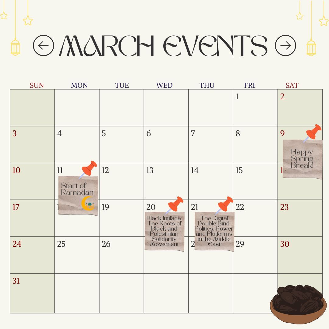 Happy March! The semester may be halfway through but here at IMES events are far from over. Make sure to check out this months line up, mark your calendars and check back for more info on your favorite events. Visit buff.ly/3TgBDQz for future events and constant updates.
