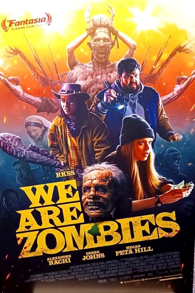 We Are Zombies poster. #TheHorrorReturns #TheHorrorReturnsPodcast #THRPodcastNetwork #Horror #HorrorMovies #HorrorFilms #HorrorTelevision #HorrorSeries #HorrorPodcast #HorrorFamily #MutantFam #WeAreZombies #RKSS #FrançoisSimard #AnoukWhissell #YoannKarlWhissell #Cineverse