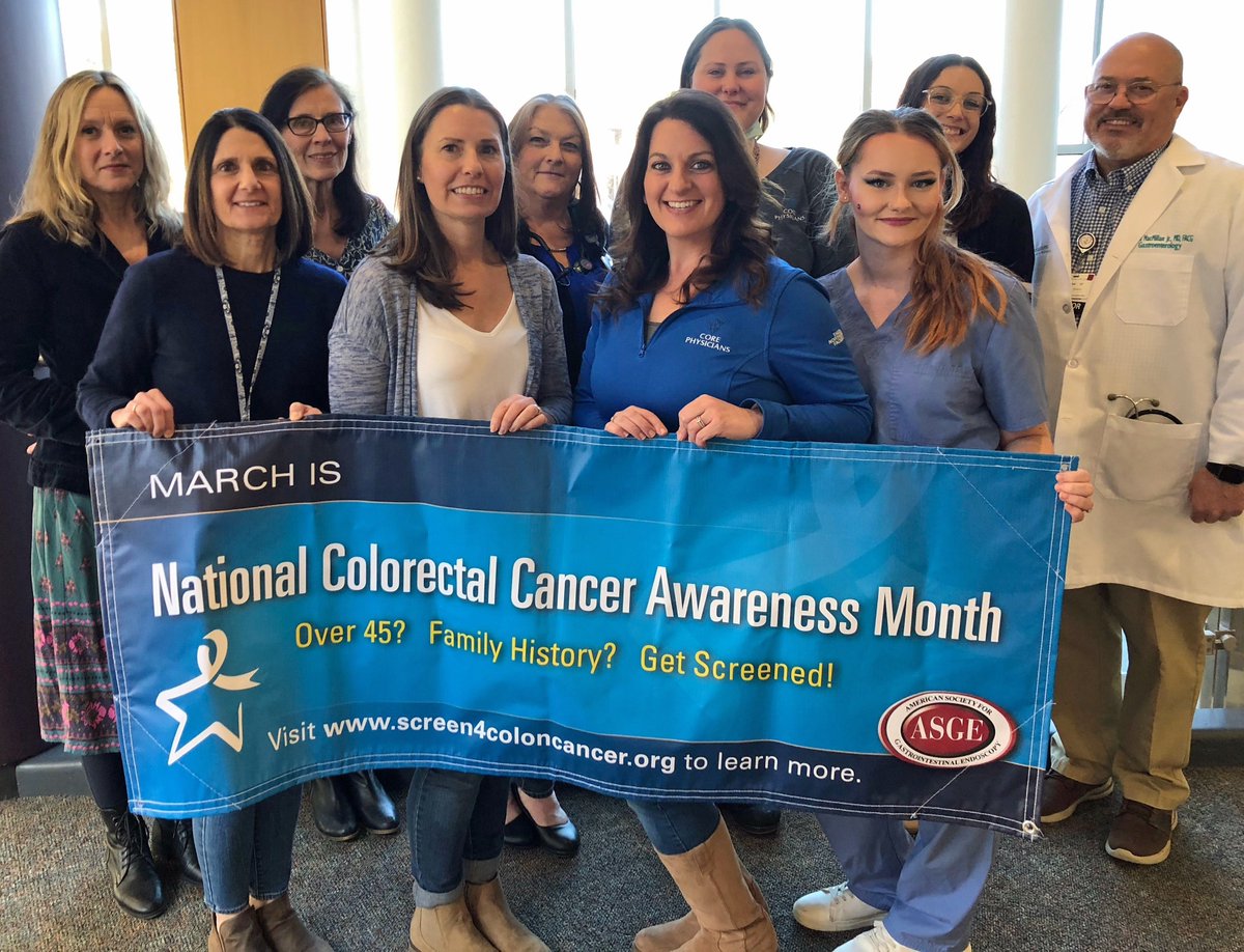 Today  is National Dress in Blue Day! Join our amazing Gastroenterology team  in your best blues today to raise awareness about Colorectal Cancer.  Early detection saves lives! #ColorectalCancerAwarenessMonth
#DressInBlueDay