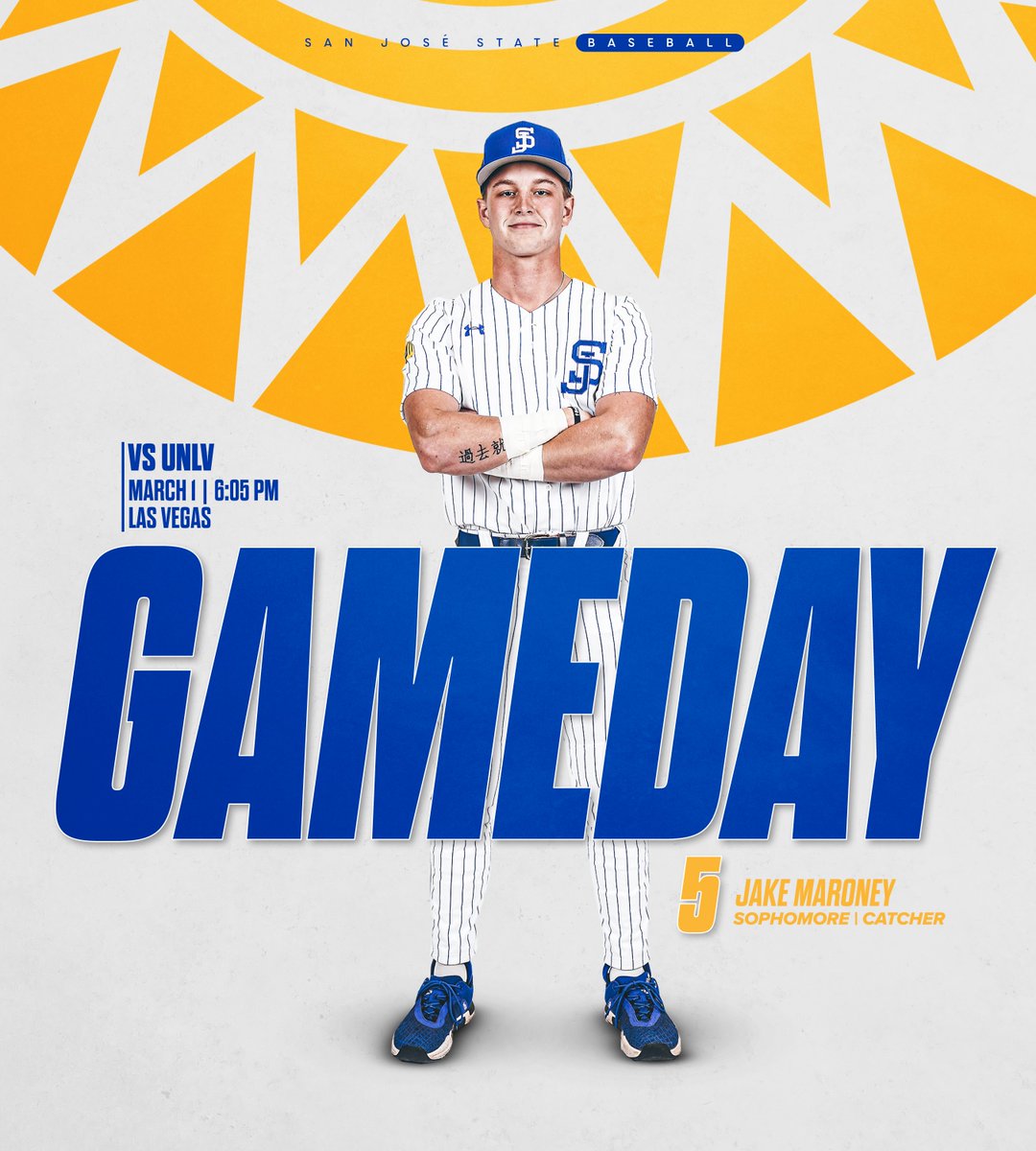 SanJoseStateBSB's tweet photo. It's time for our @MountainWest opener!!

🆚 UNLV
⏰ 6:05 p.m.
📍 Las Vegas
📺 https://t.co/hHPFaaJPtc
📊 https://t.co/YVQjtmqdmg

#AllSpartans https://t.co/jDvS89dC6r