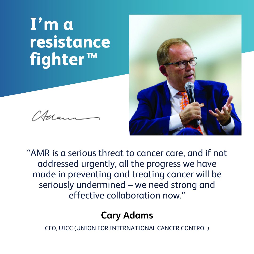 Antimicrobial resistance poses a real threat to cancer care, risking treatment progress. @DrCaryAdams stresses collaboration to address this urgent challenge. With 1 in 5 cancer patients hospitalized for infections, the role of antibiotics is crucial.