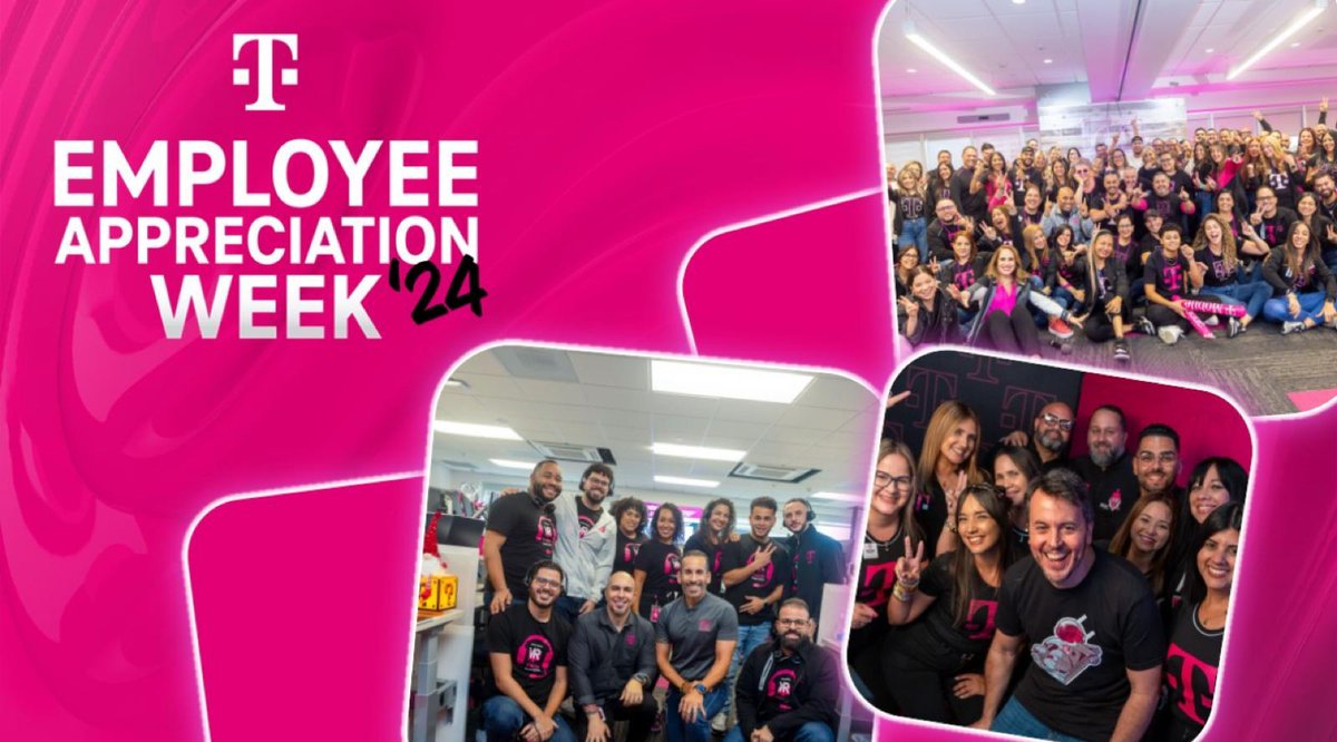 #EmployeeAppreciationDay Apreciamos enormemente el trabajo, esfuerzo, el enfoque en servicio al cliente, las sonrisas, el apoyo y el compañerismo de todos en @TMobilePR es un privilegio contar con este equipo.