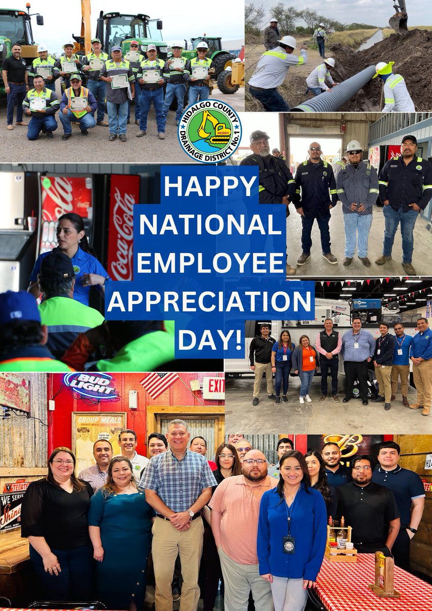 Happy National Employee Appreciation day! We'd like to give a shout out to all of our hardworking HCDD1 employees 👩‍💻👷👷‍♀️👩‍💼 we are grateful for all you do for our organization and our community! #gohcdd1 #NationalEmployeeAppreciationDay