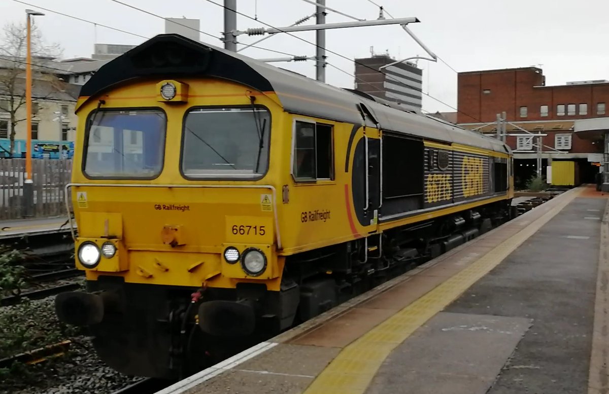 I got tooted at by 66715 at Walsall train station on Wednesday morning - almost made me drop me phone.