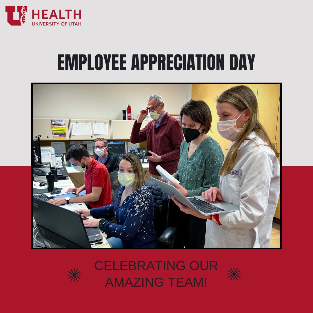 Happy National Employee Appreciation Day! Thanks for all you do in helping to make our department so great! #EmployeeAppreciationDay #Radleaders @UofUHealth @UUtah