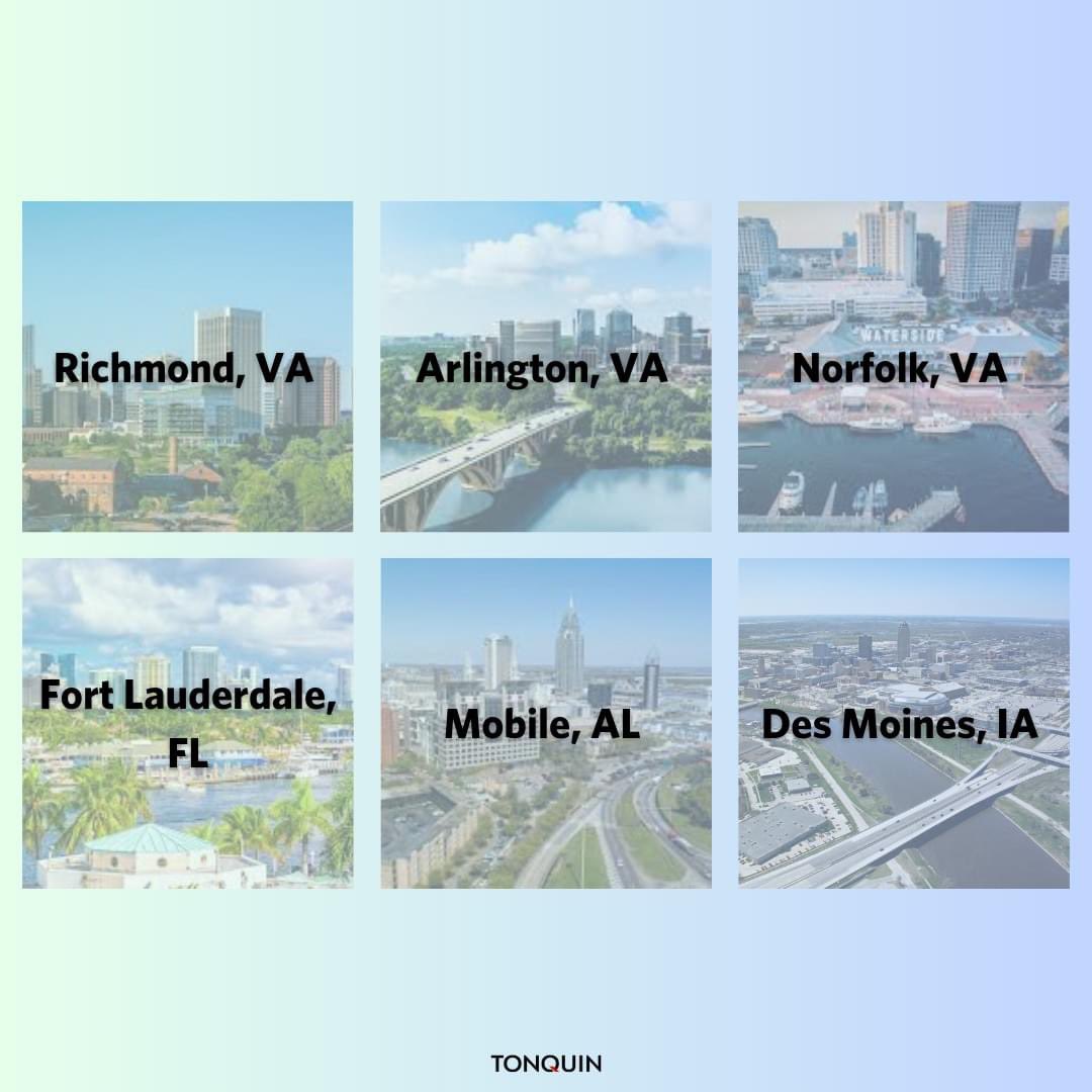 TonquinSupport's tweet image. Opening up these 6 cities very shortly. New drivers can sign up at tonquin.com/providers 🎉

➡️Richmond, VA
➡️Arlington, VA
➡️Norfolk, VA
➡️Fort Lauderdale, FL
➡️Mobile, AL
➡️Des Moines, IA