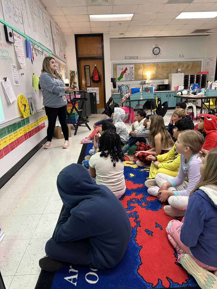 Panther Pages and PJ’s was the best day today! Reading with our kindergarten house buddies, getting to hear stories from <a href="/ashleyloftusNPE/">Ashley Loftus</a>, book shopping, and being cozy on this rainy day! <a href="/npepanthers/">New Prospect Panthers</a> #growcelebratematter