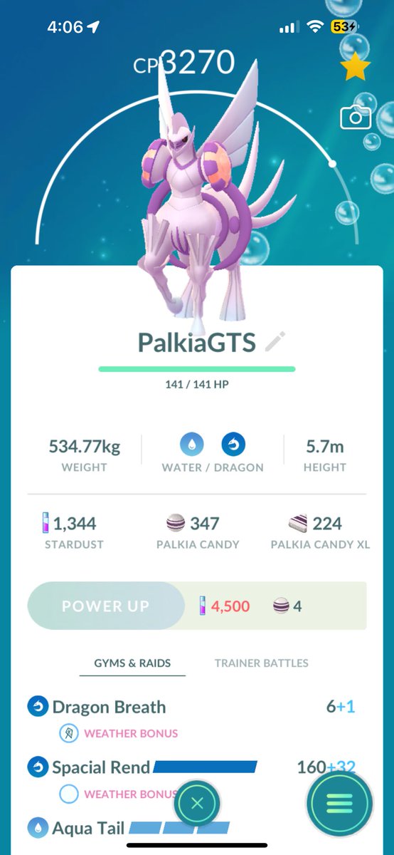 Working on my Origin Palkia #pokemon #originpalkia #palkia #PokemonGO #spacialrend