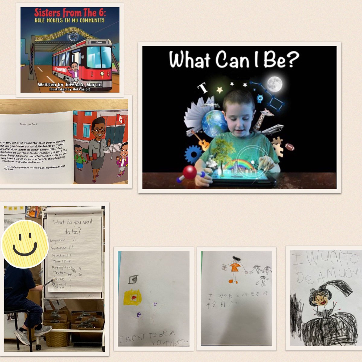 Our Shared reading this week was all different careers in our community . We created surveys, wrote sentences , and made connections to books in our class. We have some future educators, engineers, and entertainers to look out for @EarlyYearsTDSB #tdsb #earlyyears @tdsb