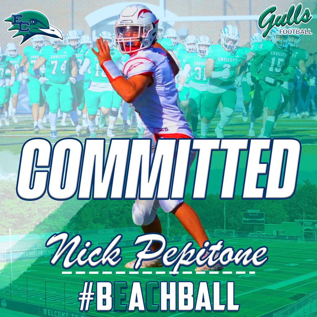 I would like to announce my commitment to play college football at Endicott college! Thank you everyone for their ongoing love and support. Thank you to all the coaches, teammates, and family members who have gotten me to this point. Also  I would like to thank Endicott’s