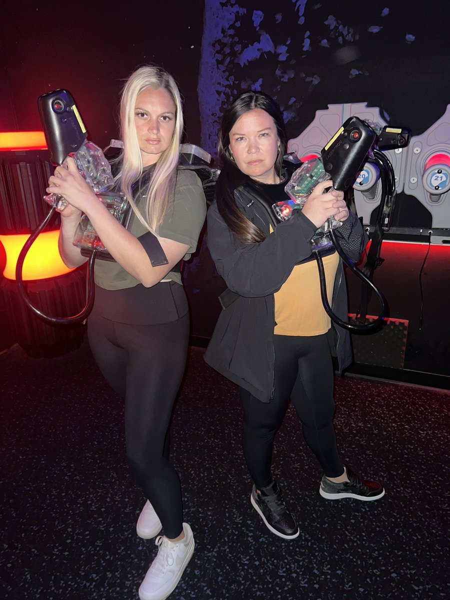 skywomack27's tweet photo. "I Wouldn't Worry. We're Not In The Same Class." -Lara Croft 
@makaylab_22 
#coachesbonding #piratesforever https://t.co/jpiuE10Aow