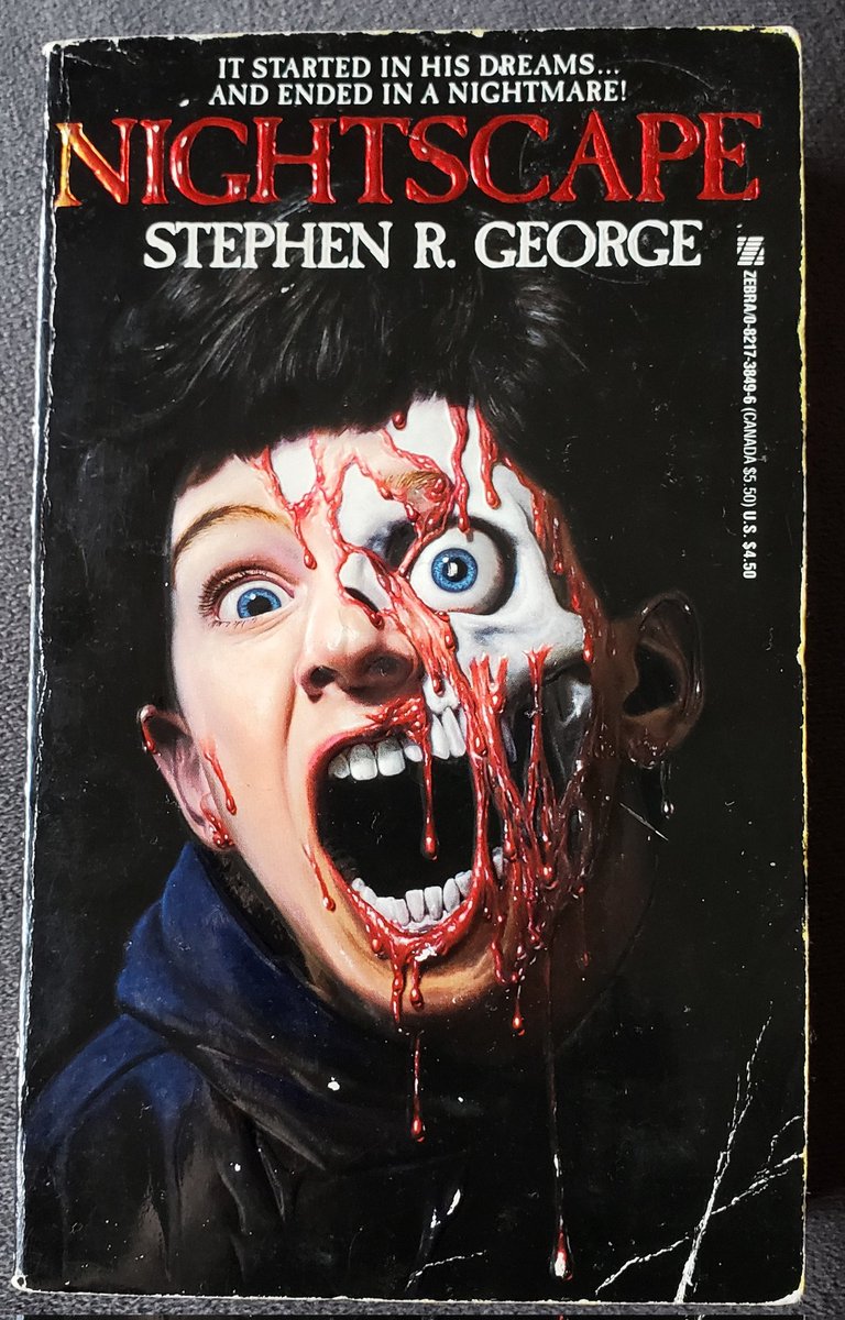 'Nightscape' by Stephen R George (1992), with one of Zebra Horror's most memorable covers