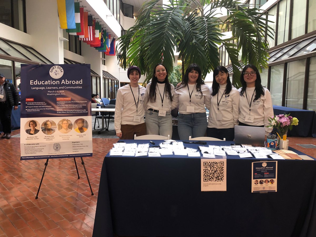 The #GURT2024 team is thrilled to welcome our brilliant presenters and attendees! Get ready for an inspiring journey through cutting-edge research on 'Education Abroad, Language, Learners, and Communities" from scholars worldwide!🌍📚💡#lingusitics#language#communities#Georgetown