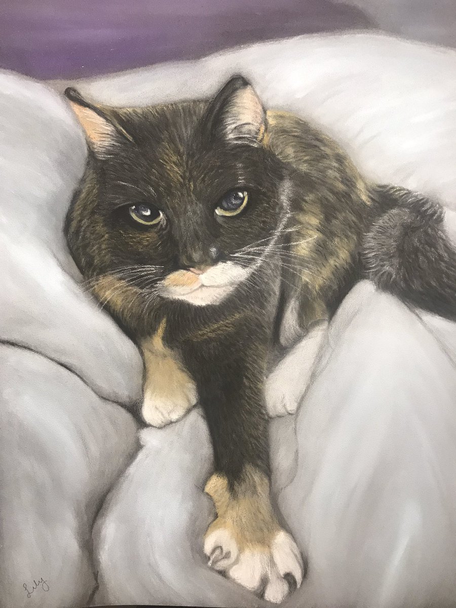 Added a few more fur strokes and now it’s definitely finished (Yes I know I said that before) 😂 I will post a pic of it framed tomorrow 🥰