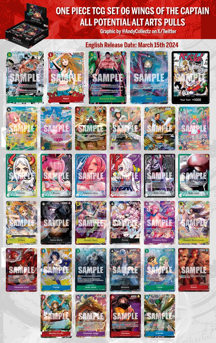 English One Piece TCG 06 Wings of the Captain is dropping in 2