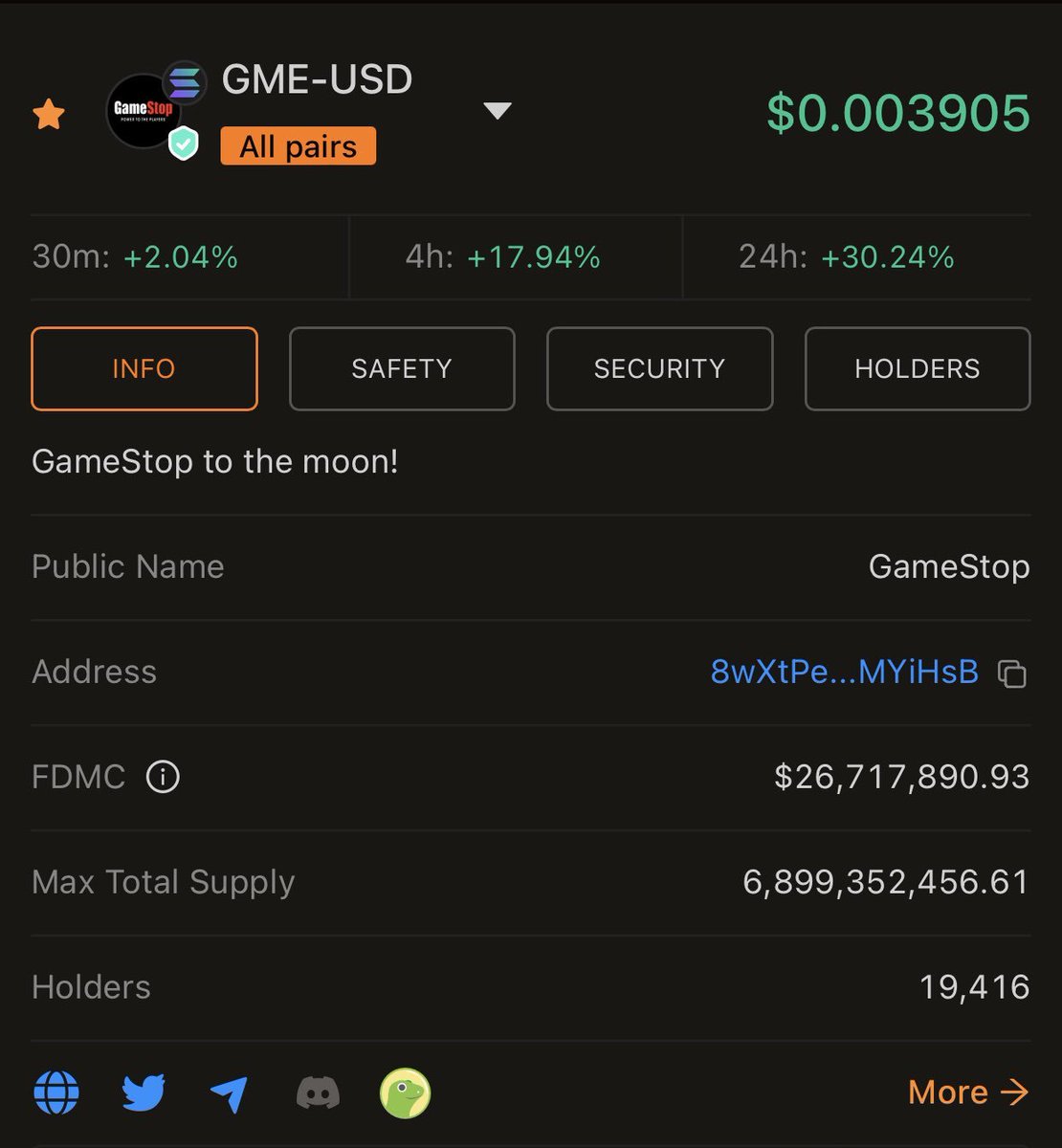 I know I post about USEDCAR a lot but this will fly so hard it won't make sense 😂 almost 20k holders already $GME