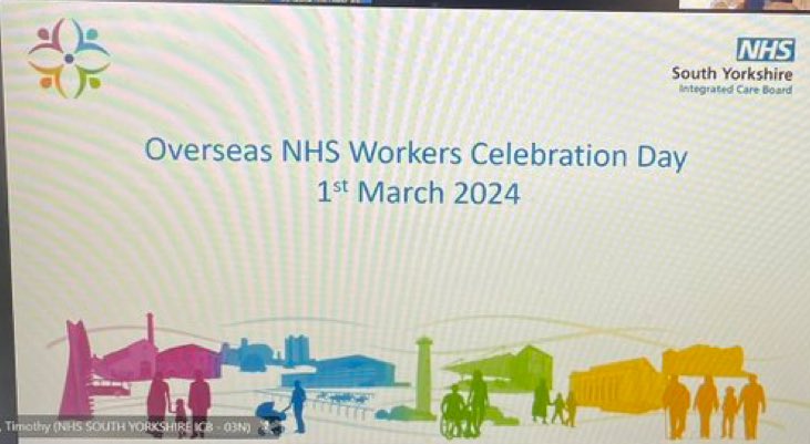 I was honoured to facilitate the 1st virtual South Yorkshire overseas NHS workers celebration event with my colleagues Tim and Amy. What passionate stories and i admit had tears in my eyes listening to them. We appreciate you all❤️ 🇵🇸