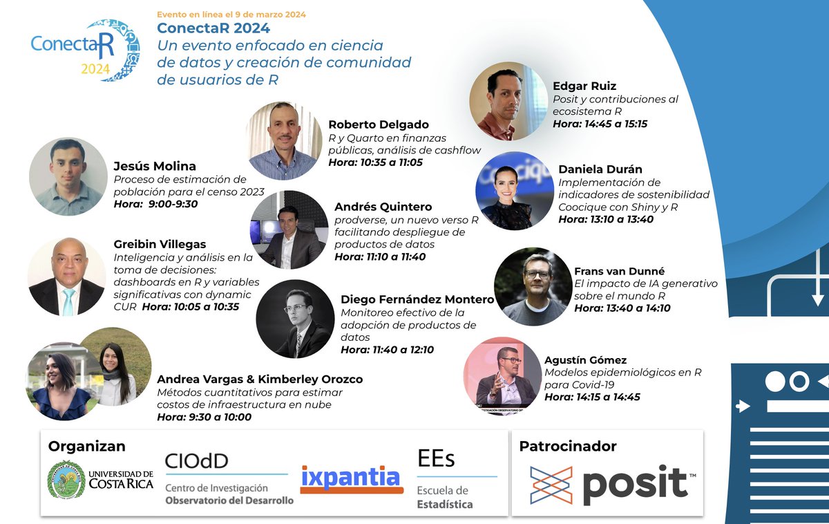 Te compartimos la agenda de presentaciones virtuales para este Sábado 9 de marzo en ConectaR 2024. Registro en: udecr.zoom.us/meeting/regist…