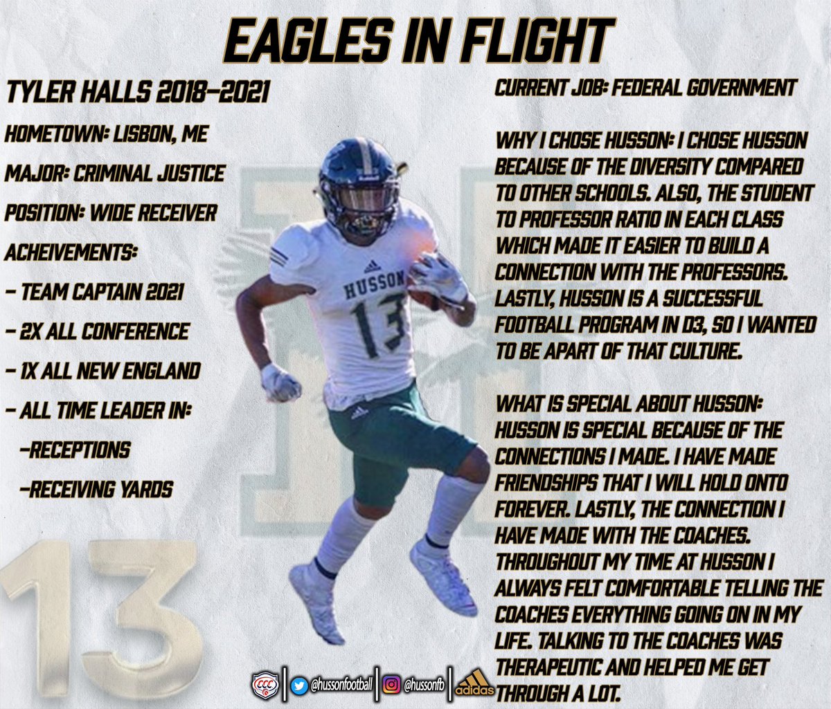🦅 Eagles In Flight 🦅 ‘21 Tyler Halls 🏈 #HussonGuys