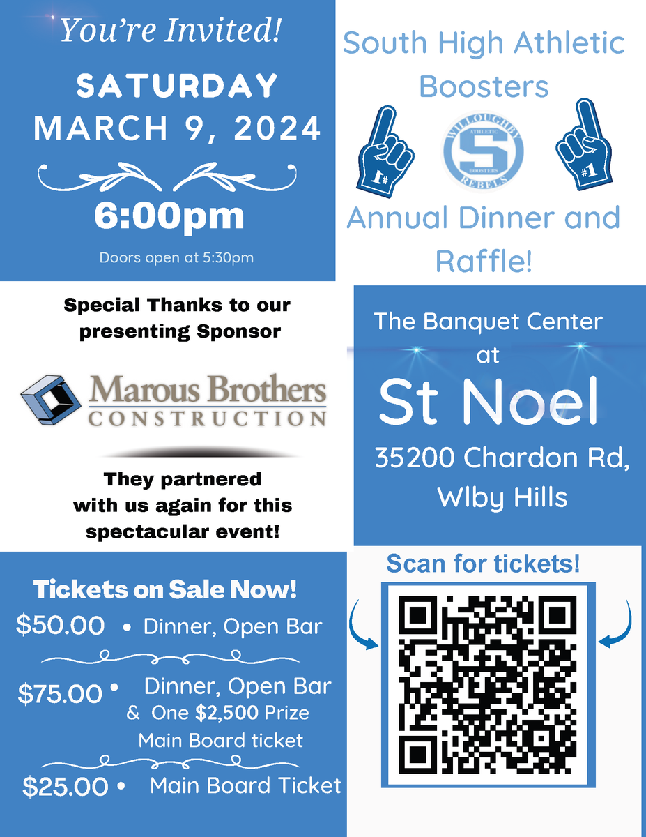 This year's theme is "Game Day" so come dressed to support your favorite team!
Tickets -> southathletics.hometownticketing.com/embed/event/37…