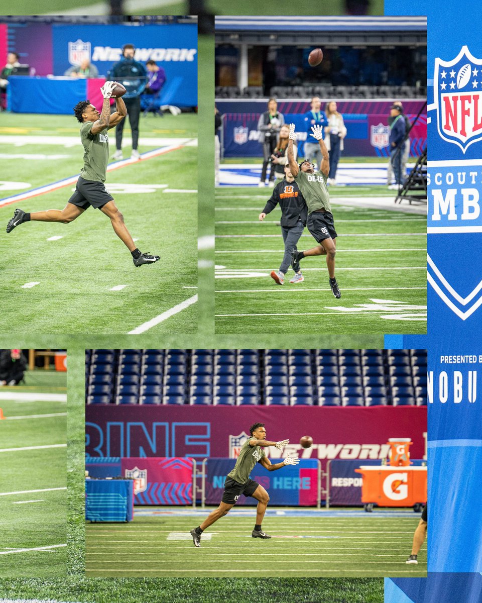 left it all on the field 😤 –– @Kitan_Oladapo @_yungcoop05 | #NFLCombine