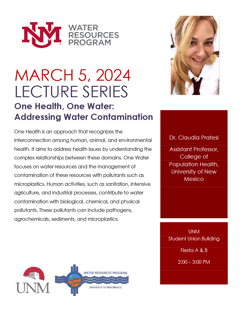 Next week the UNM Water Resources Program is hosting a seminar on water contamination. All who are interested in water in NM are invited to join! <a href="/UNMwater/">UNMwater</a>