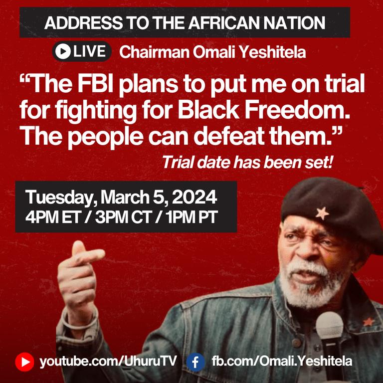 I'm posting this early so more people know about it before the day of the presentation, Tues. March 5th. #APSP #HandsOffUhuru #HandsOffAfrica #Uhuru3 #ChairmanOmaliYeshitela