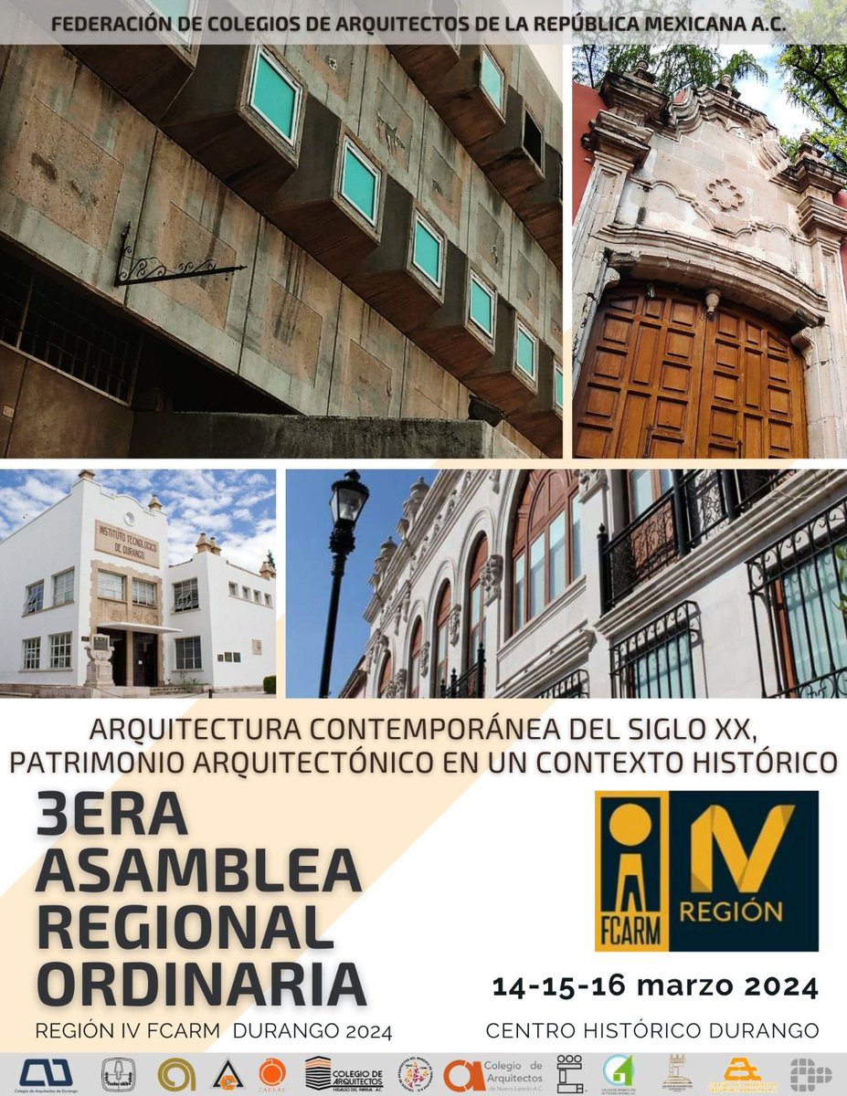cad_durango's tweet photo. 3era Asamblea Reguonal Ordinaria 14, 15, 16 de Marzo #Durango #arquitectura #FCARM #RegiónIV @gobdgo @DMFEyT_Dgo @TurismoDurango https://t.co/vGWX2JHbzz