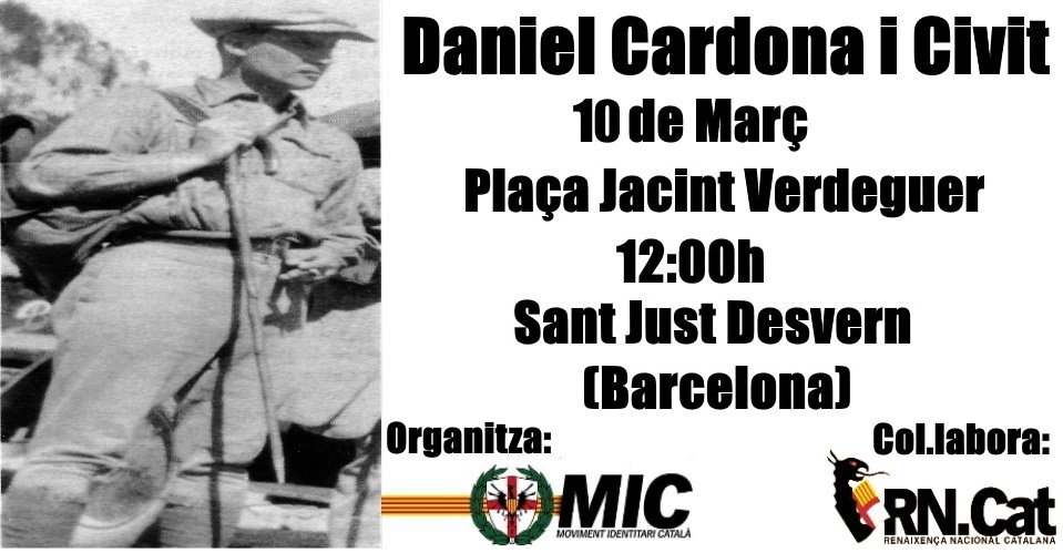 <a href="/lluisdepeche/">Lluís 🏴󠁧󠁢󠁥󠁮󠁧󠁿</a> <a href="/MetrallaRNC/">METRALLA - Joves de Renaixença Nacional Catalana</a> Sempre presents sempre fidels !!!
<a href="/MIC_Catalunya/">M.I.C</a>
